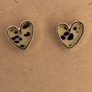 Heart Enamel Stud Earrings